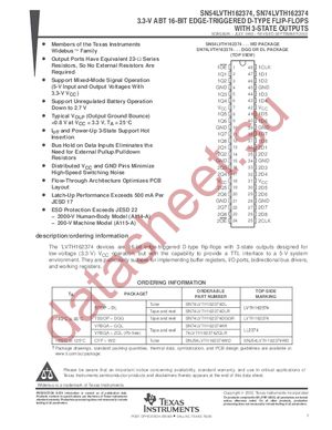 SN74LVTH162374 datasheet  