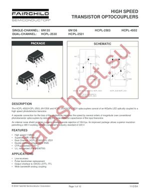 HCPL4502SV datasheet  