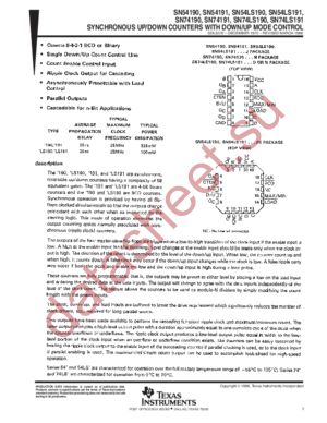 SN54191 datasheet  