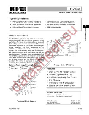 RF2140 datasheet  