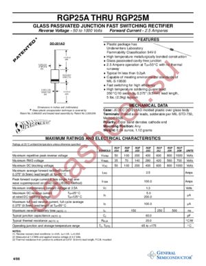 RGP25 datasheet  