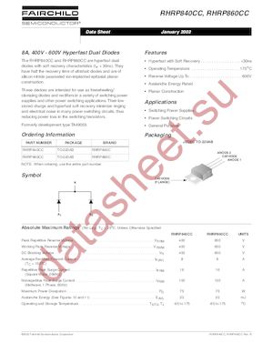 RHRP860CC datasheet  