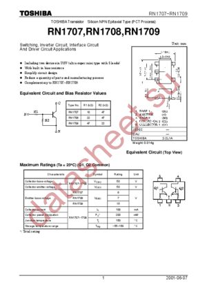 RN1707 datasheet  