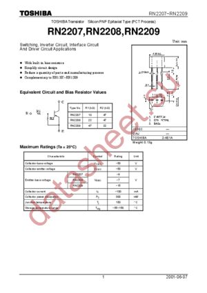 RN2207 datasheet  