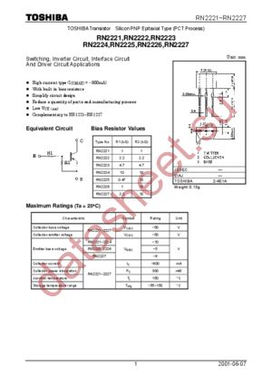 RN2222 datasheet  