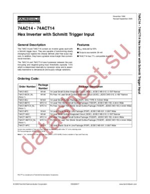 74AC14SCX_NL datasheet  