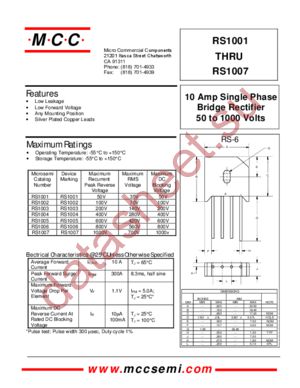 RS1001 datasheet  