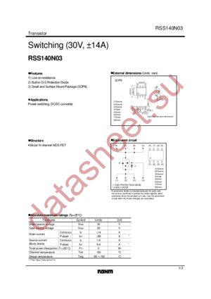 RSS140N03 datasheet  