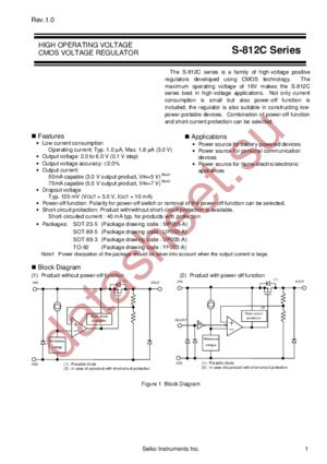 S-812C26AY-X datasheet  