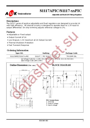 S1117-50PIC datasheet  