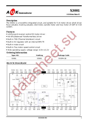 S3001 datasheet  