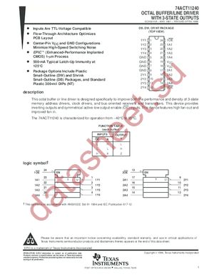 74ACT11240 datasheet  