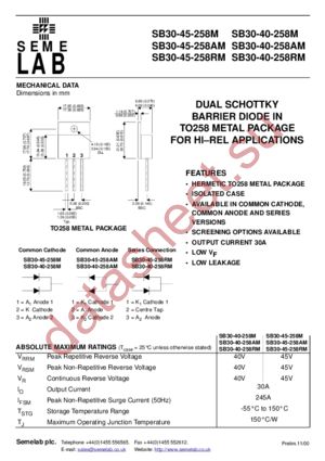 SB30-40-258RM datasheet  