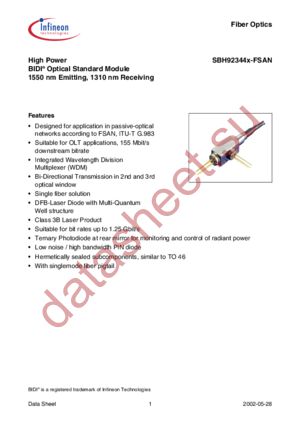 SBH92344G-FSAN datasheet  