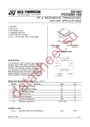 SD1463 datasheet  