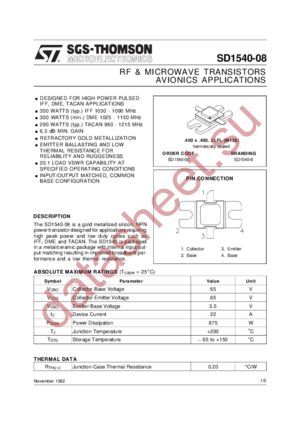 SD1540-08 datasheet  