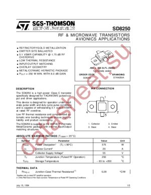 SD8250 datasheet  