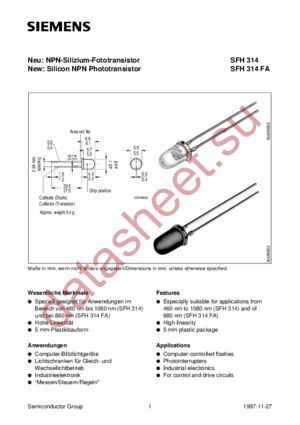 SFH314 datasheet  