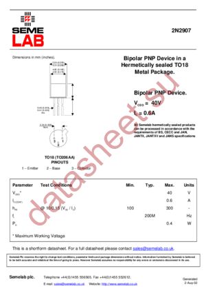 SF_2N2907 datasheet  