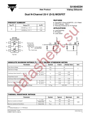 SI1904EDH datasheet  