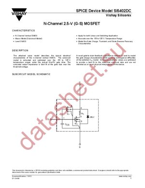 SI5402DC-DS datasheet  