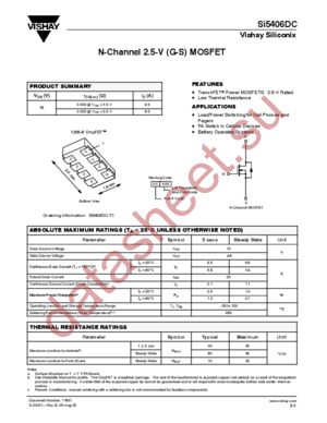 SI5406DC datasheet  