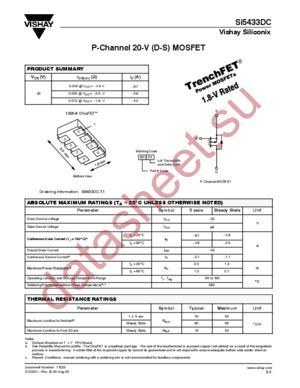 SI5433DC datasheet  