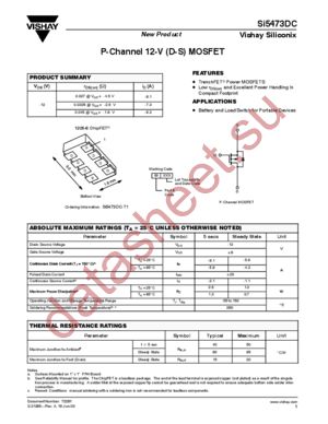 SI5473DC datasheet  