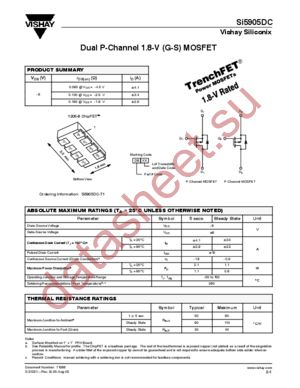 SI5905DC datasheet  