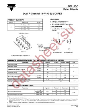 SI5915DC datasheet  