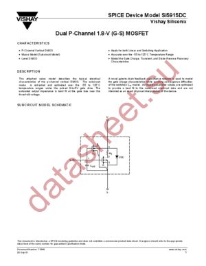 SI5915DC-DS datasheet  