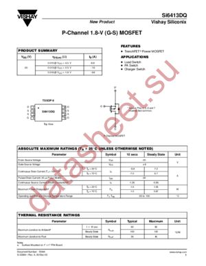 SI6413DQ datasheet  