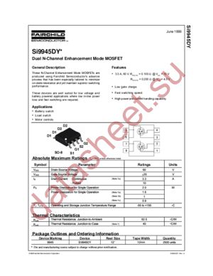 SI9945DY datasheet  