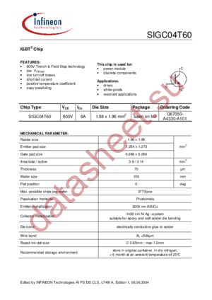 SIGC04T60 datasheet  