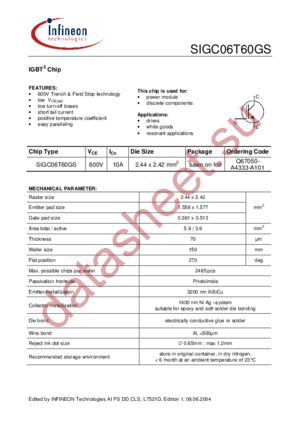 SIGC06T60GS datasheet  