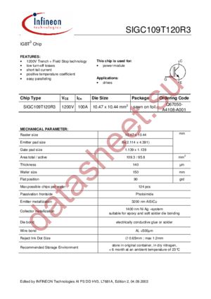 SIGC109T120R3 datasheet  