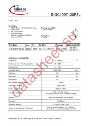 SIGC109T120R3L datasheet  