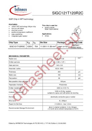 SIGC121T120R2C datasheet  