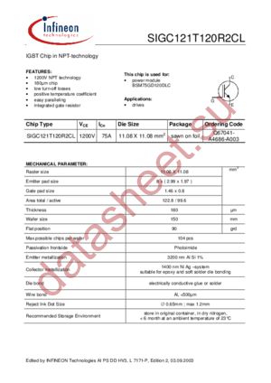 SIGC121T120R2CL datasheet  