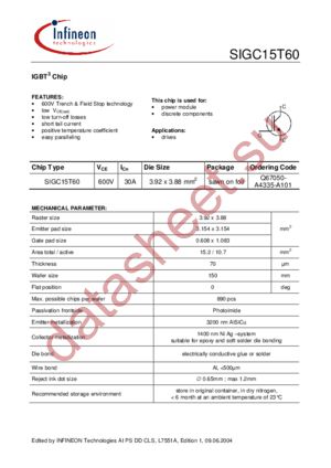 SIGC15T60 datasheet  