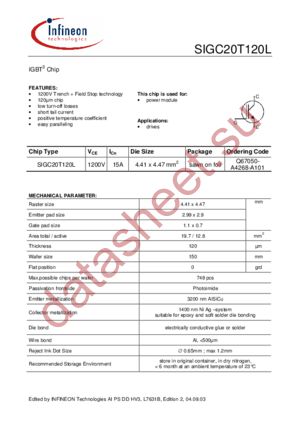 SIGC20T120L datasheet  