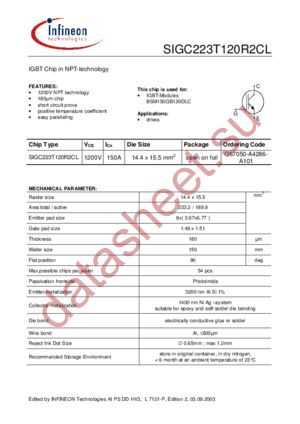 SIGC223T120R2CL datasheet  