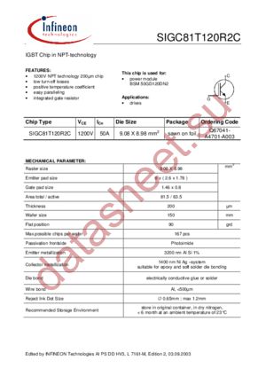 SIGC81T120R2C datasheet  