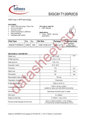 SIGC81T120R2CS datasheet  