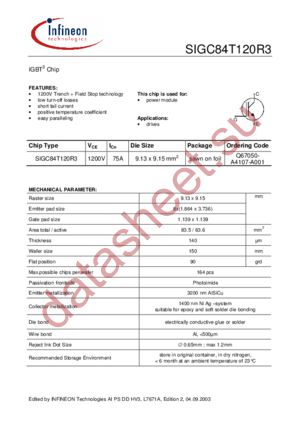 SIGC84T120R3 datasheet  