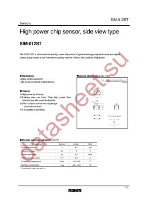 SIM-012ST datasheet  