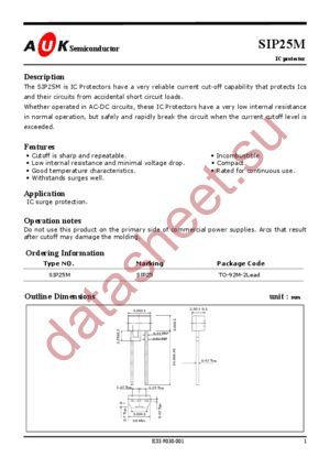 SIP25M datasheet  