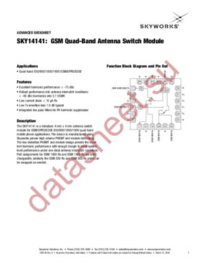 SKY14141 datasheet  