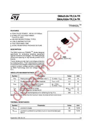 SMAJ130A-TR datasheet  