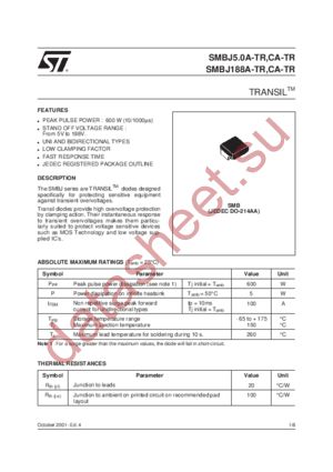 SMBJ100A-TR datasheet  